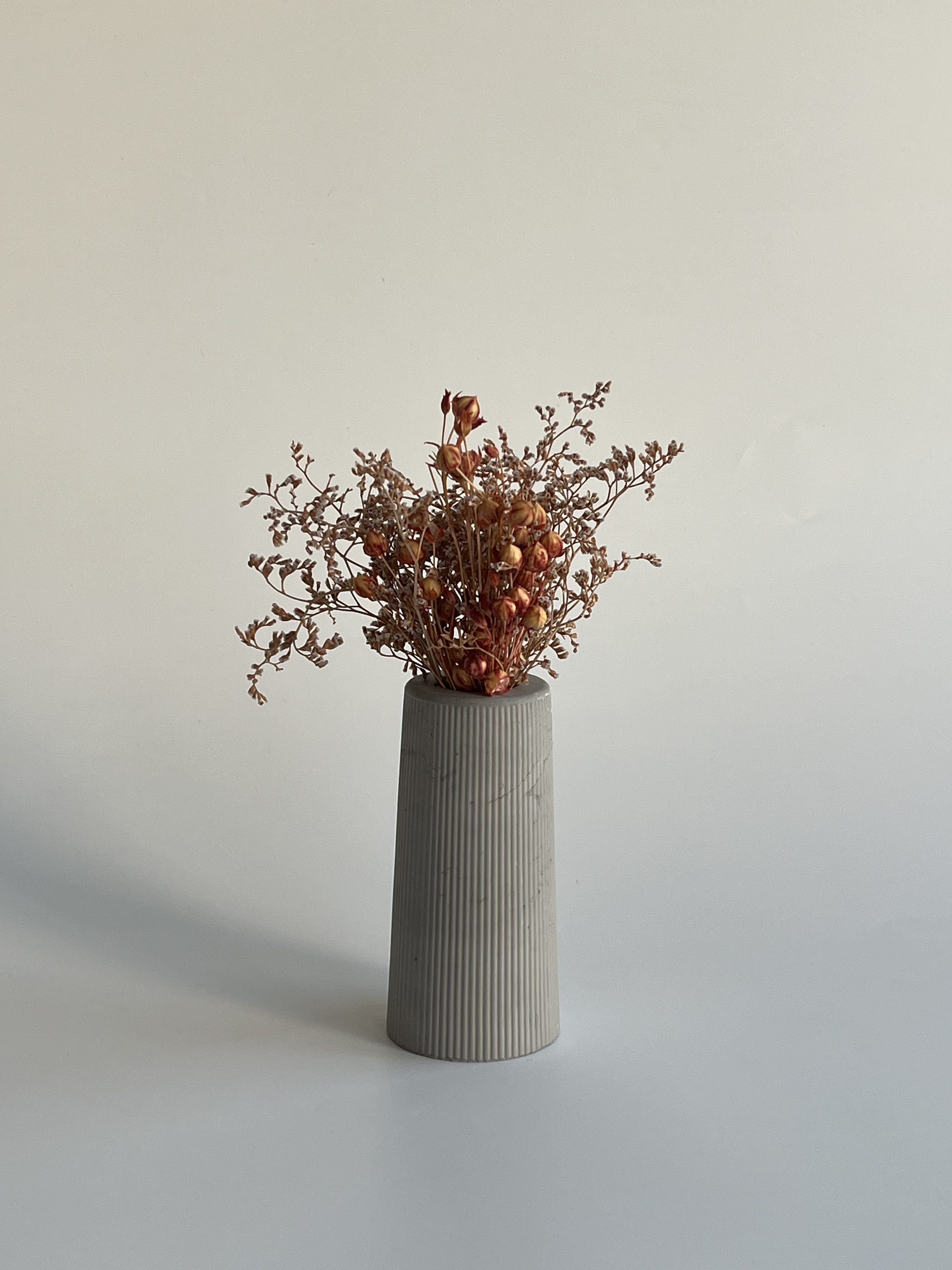 Dikey Çizgi Vazo - Carbon